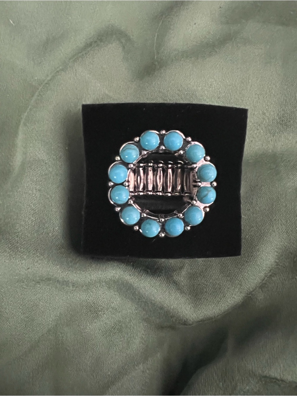Paparazzi Turquoise Beaded Circle Stretchy Ring